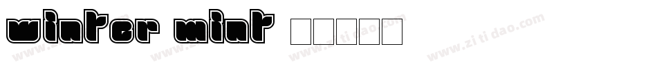 Winter Mint字体转换